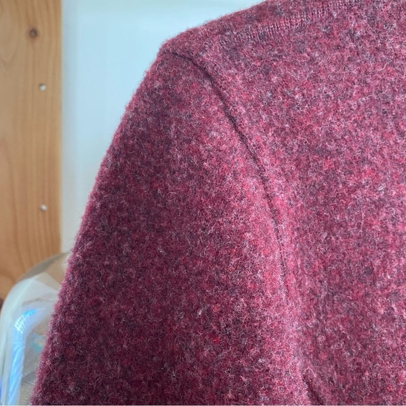 Eileen Fisher Burgundy Red Lambswool Blend Jacket Blazer - Picture 10 of 15